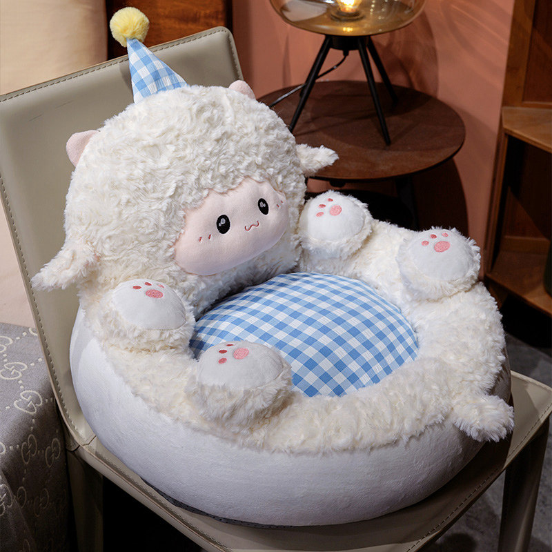 可爱小羊蒲团坐垫靠背一体客厅地上儿童坐墩懒人小沙发飘窗软垫子,淘宝优惠券,粉丝福利购,淘宝优惠卷