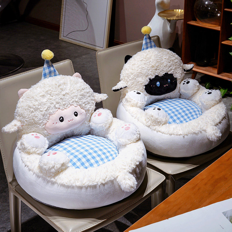 可爱小羊蒲团坐垫靠背一体客厅地上儿童坐墩懒人小沙发飘窗软垫子,淘宝优惠券,粉丝福利购,淘宝优惠卷