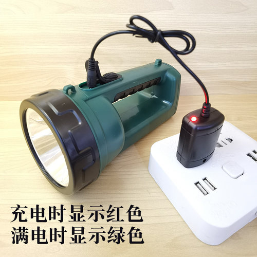 雅格可充电高亮防水手提灯探照灯LED强光应急矿灯家用手电筒便携 - 图1