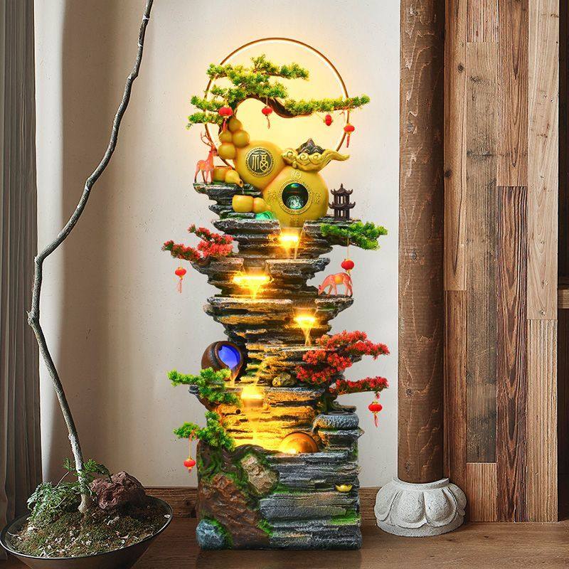 假山流水喷泉景观循环水办公室客厅装饰品鱼池风水轮落地招财摆件,淘宝优惠券,粉丝福利购,淘宝优惠卷