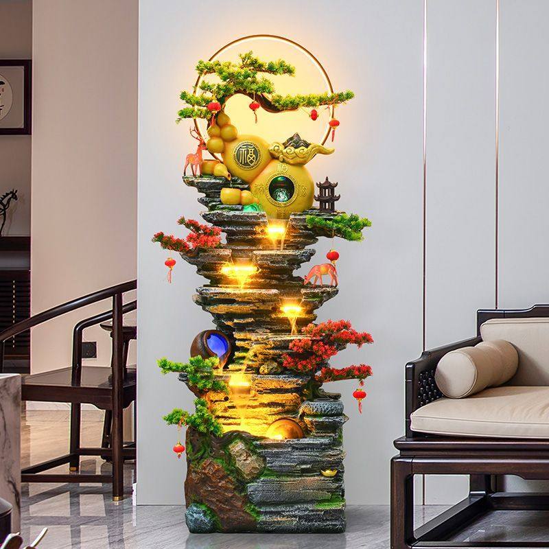 假山流水喷泉景观循环水办公室客厅装饰品鱼池风水轮落地招财摆件,淘宝优惠券,粉丝福利购,淘宝优惠卷