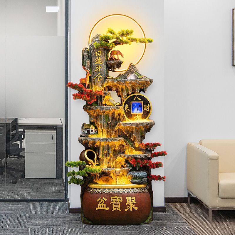 假山流水喷泉景观循环水办公室客厅装饰品鱼池风水轮落地招财摆件,淘宝优惠券,粉丝福利购,淘宝优惠卷