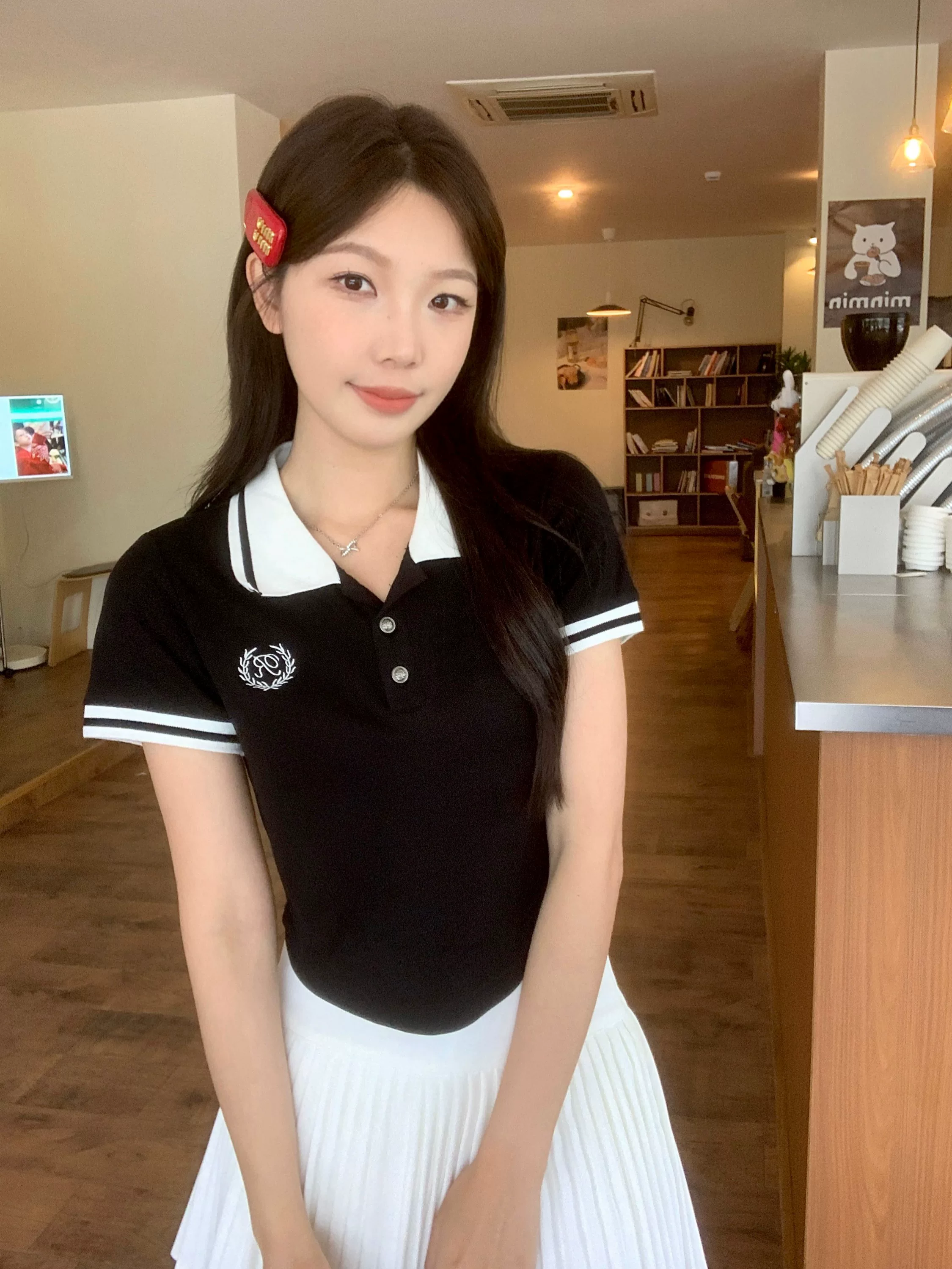Летняя футболка с коротким рукавом, плюс размер, воротник polo, Slim fit