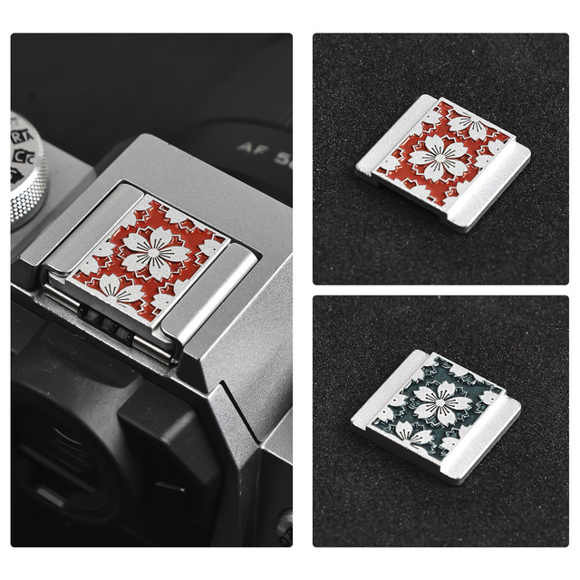 Fuji hot shoe cover metal shutter photo button