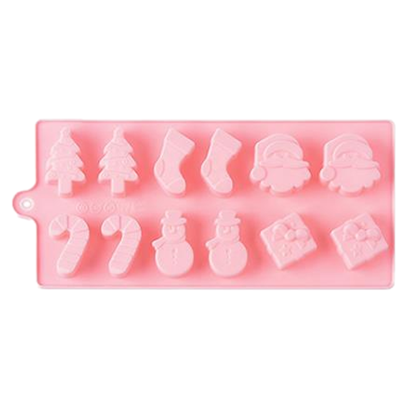 新品 硅胶蛋糕模12连圣诞雪人袜子树硅胶巧克力模冰格 冰模 DIY,淘宝优惠券,粉丝福利购,淘宝优惠卷
