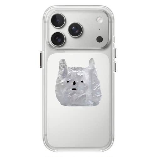 EMO塑料袋适用于苹果17PROMAX透明手机壳硅胶简约iPhone16PROMAX情侣15PRO小众14VIVOOPPO13个性12华为小米 - 图0