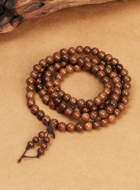 天然金丝檀木佛珠手串男款女款和田玉手链金丝楠木沉香手串男盘玩