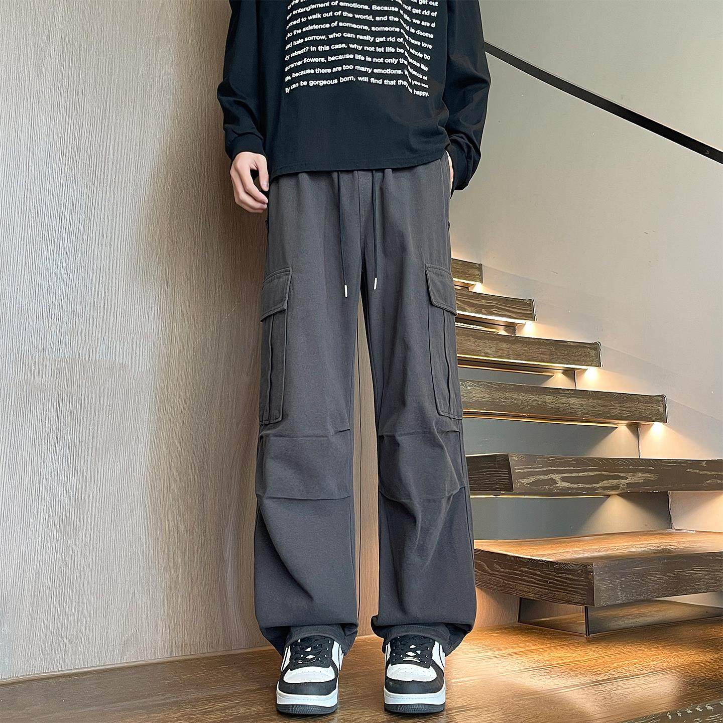 青少年直筒休闲裤高个子加长版加绒加厚冬季纯棉工装裤男生多口袋,淘宝优惠券,粉丝福利购,淘宝优惠卷