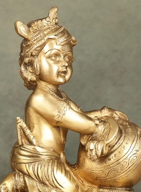 印度国际直邮Makhan Chor神圣主克里希纳偶像7英寸