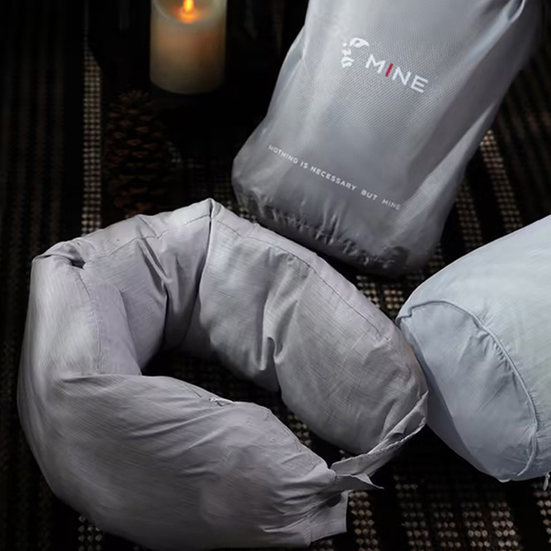 MINE/寐羽绒枕95法国雁鸭绒可折叠便携U型枕魔术毯靠枕盖毯二合一,淘宝优惠券,粉丝福利购,淘宝优惠卷