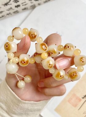炭烧小猫菩提手串单圈手持佛珠可