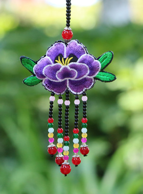 手工串珠绣花长款毛衣休闲项链