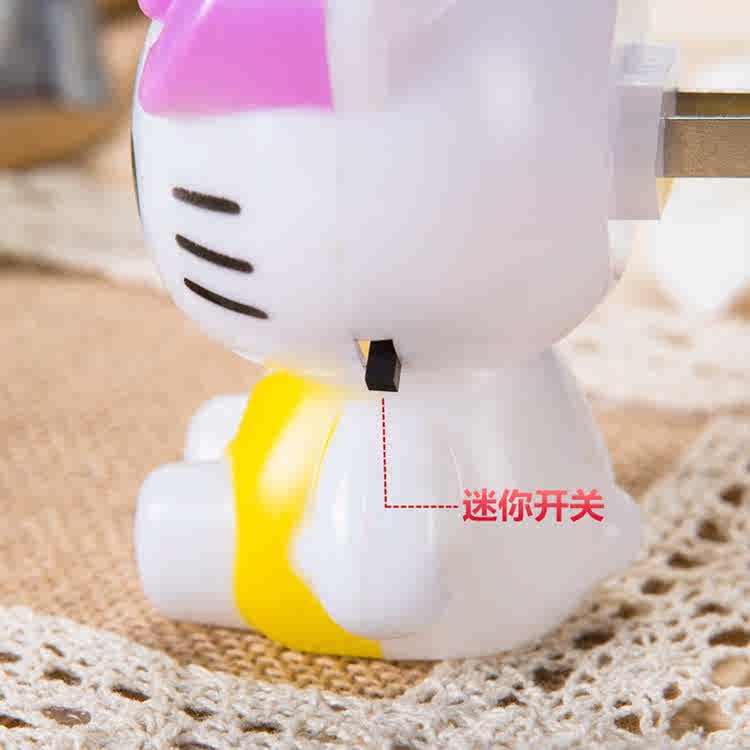 小夜灯创意带开关卡通凯蒂插电婴儿喂奶夜间起夜床头卧室睡眠灯 - 图0