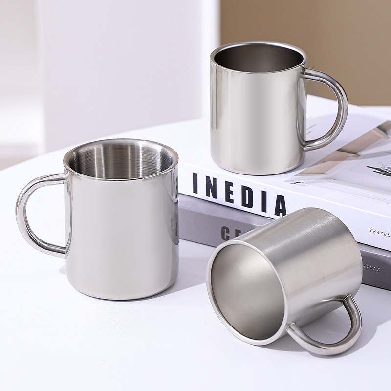 304不锈钢杯子食品级家用口杯茶缸双层防摔茶杯大容量水杯铁杯子,淘宝优惠券,粉丝福利购,淘宝优惠卷