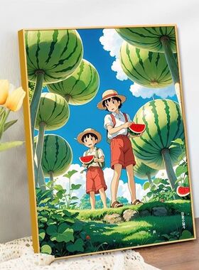 宫崎骏的夏天壁画新款卡通动漫