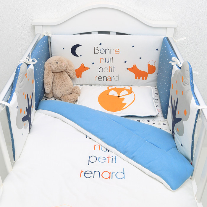 优为出口欧洲新生儿ins婴儿床床围纯棉防撞四