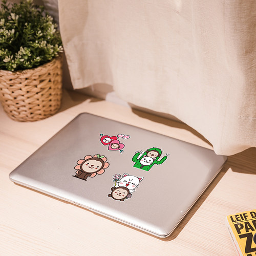 可爱卡通小图案贴纸装饰品衣柜门贴行李箱桌面墙面遮丑补洞墙贴画 - 图3