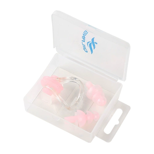 Плавательный аксессуар для тренировок для детей и взрослых, универсальный высококачественный силиконовый носовой зажим, беруши, комплект, прямые продажи с завода