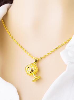 韩版镀金高脚杯镂空吊坠