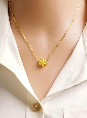 越南沙金梅花手链项链吊坠福运气质仿金女款复古饰品匠心五福配饰