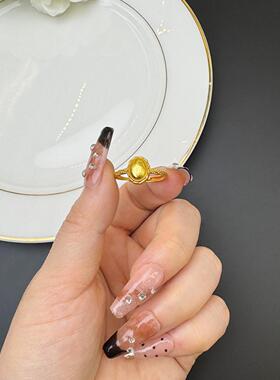 复古越南沙金轻奢花边椭圆开口｜