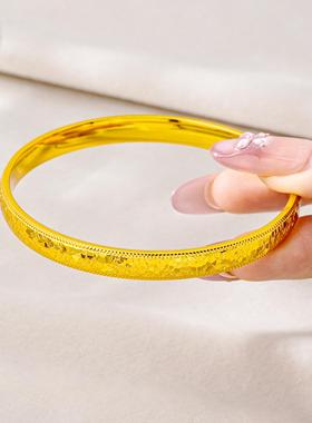潮流轻奢碎冰泥鳅背沙金手镯