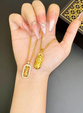 越南沙金貔貅吞金兽吊坠女款葫芦