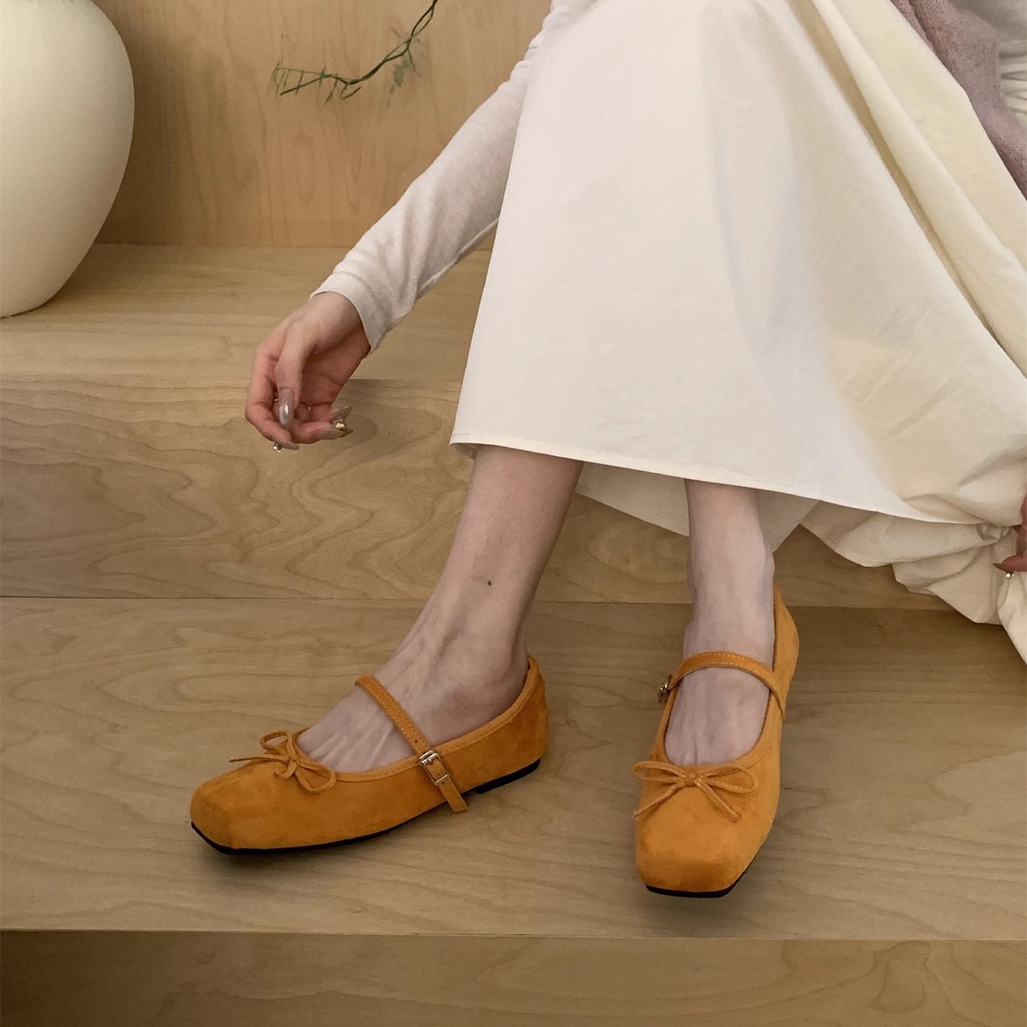 法式韩式蝴蝶结玛丽珍鞋女方头春季新款2026浅口一字扣软底平底鞋,淘宝优惠券,粉丝福利购,淘宝优惠卷