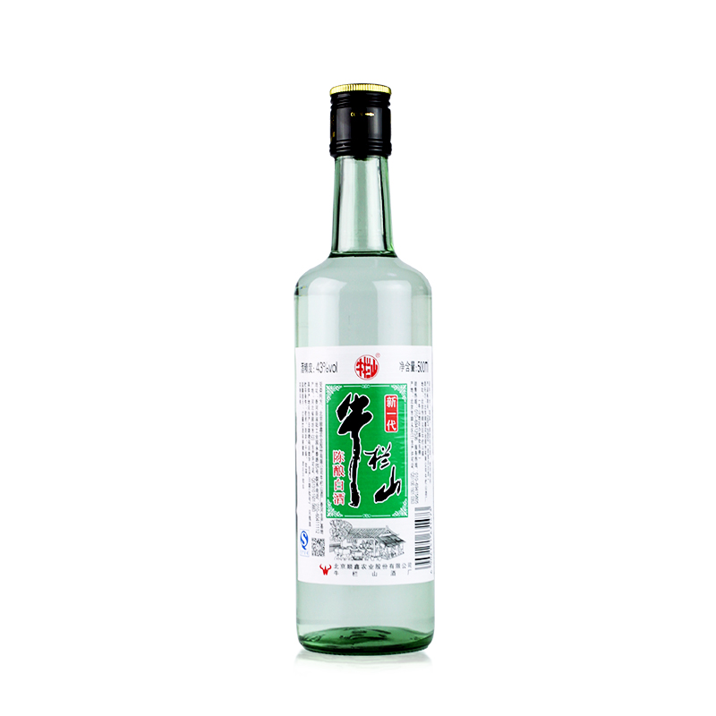 【万酒网】牛栏山二锅头黑盖43度新一代500ml*12瓶白酒整箱