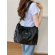 Li Cha bag women's large capacity tote bag wide shoulder strap design retro commuting large bag fashionable single shoulder crossbody bag trendy