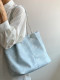 Large-capacity tote bag for women in autumn and winter with high-end denim pattern