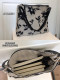 Niche jacquard canvas bag large capacity crossbody armpit bag