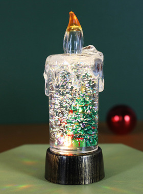 欧式轻奢圣诞蜡烛小摆件圣诞礼物