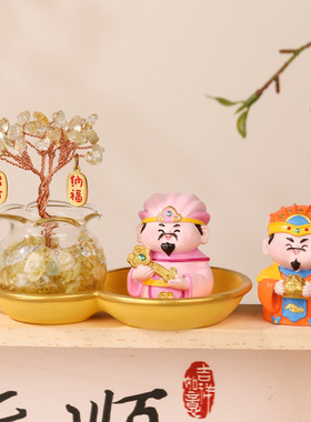 全越祝福五路财神发财装饰摆件