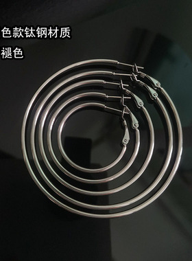 钛钢不掉色极简软垫耳圈耳夹