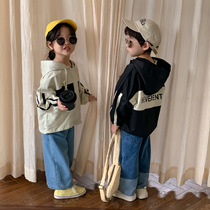 UK Next Kiss childrens jacket 2024 Spring autumn new boys sub-machine clothes girl foreign air even cap windsuit