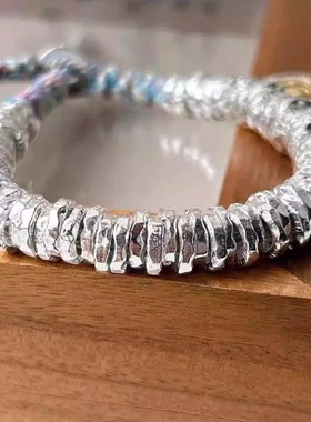 编织盘缠重工手链999纯银原创