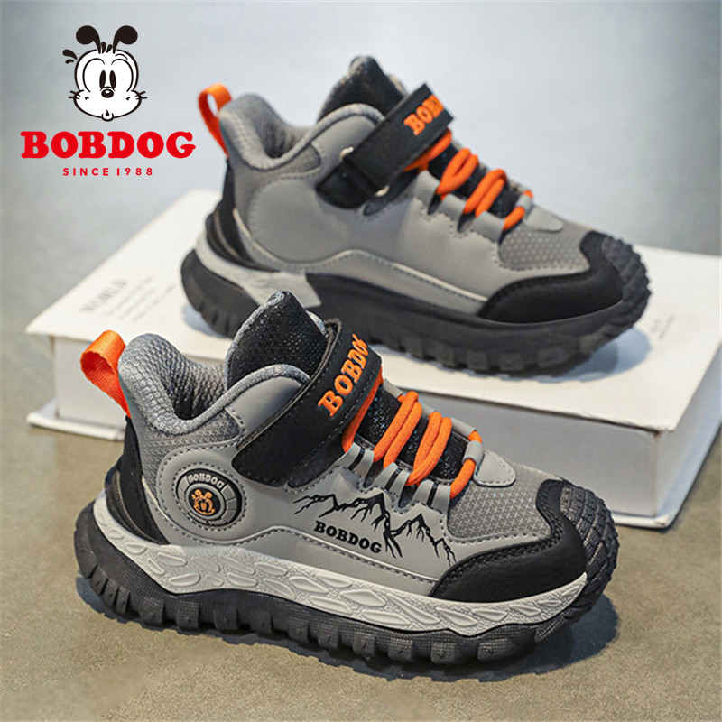 巴布豆男童鞋子2025新款春秋款皮面防水中大童秋冬男孩儿童运动鞋,淘宝优惠券,粉丝福利购,淘宝优惠卷
