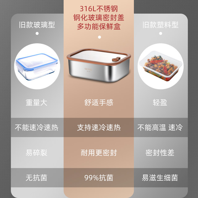 Fresh box 316L stainless steel food grade lunch box