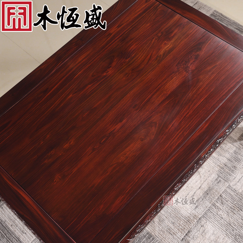 东阳红木家具印尼黑酸枝木西餐桌阔叶黄檀新中式全实木饭桌椅组合_虎窝淘