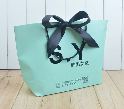 高档ins女服装店纸袋子印刷logo定制童装衣服礼品包装手提购物袋 - 图3