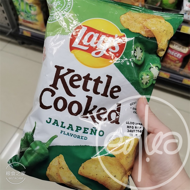 香港代购美国进口 Lays乐事 Kettle Cooked墨西哥辣椒味特脆薯片-图0