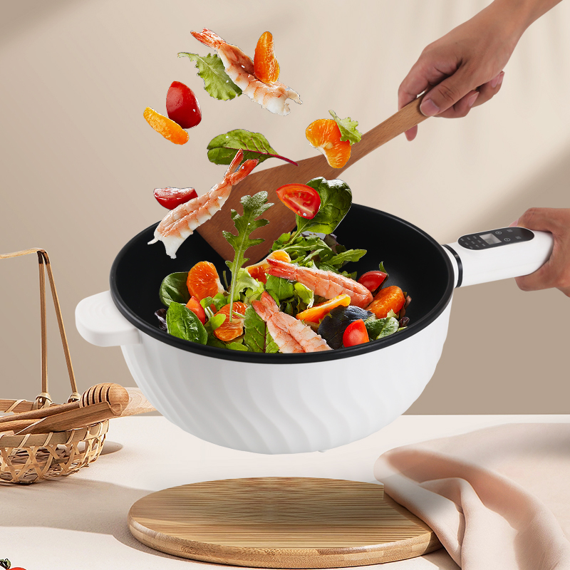 电炒菜炒锅一体式电煮锅多功能家用宿舍辅食电火蒸煮煎锅大小功率