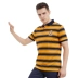 Áo thun cotton ngắn tay đôi nam lụa Dan Dan 19 Mùa hè mới sọc kinh doanh Áo sơ mi cộc tay giản dị - Polo áo polo nam hàng hiệu Polo