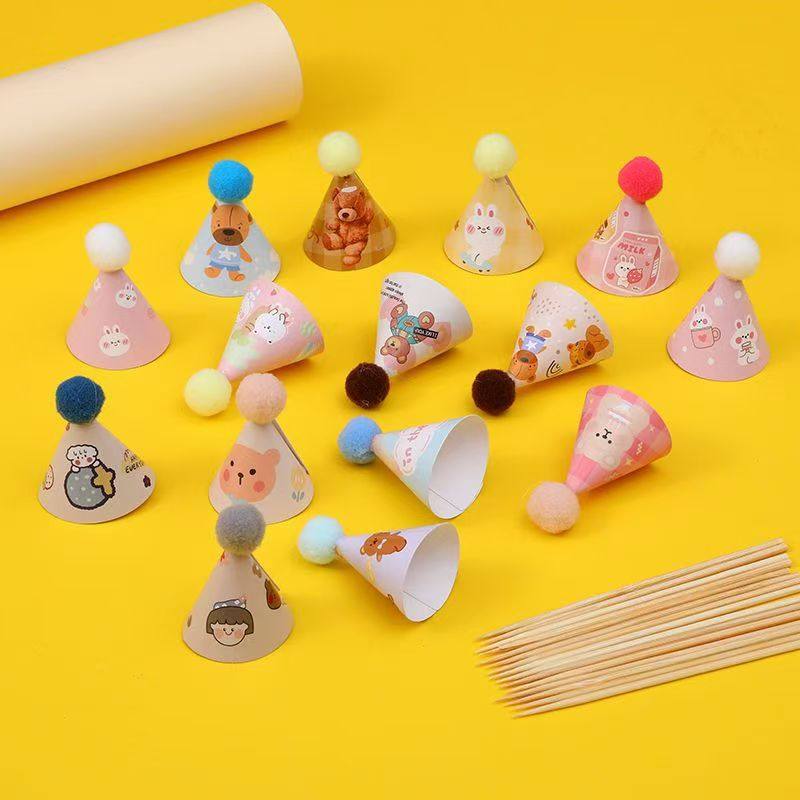 生日帽蛋糕装饰帽子超小ins风迷你生日帽插件成品复古尖尖帽,淘宝优惠券,粉丝福利购,淘宝优惠卷