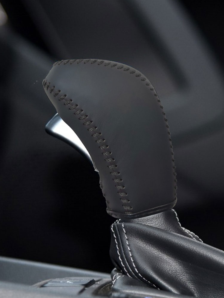 新老款IX35真皮档杆套10-13-15-18-19年款ix35档把套排挡套手刹套 - 图1