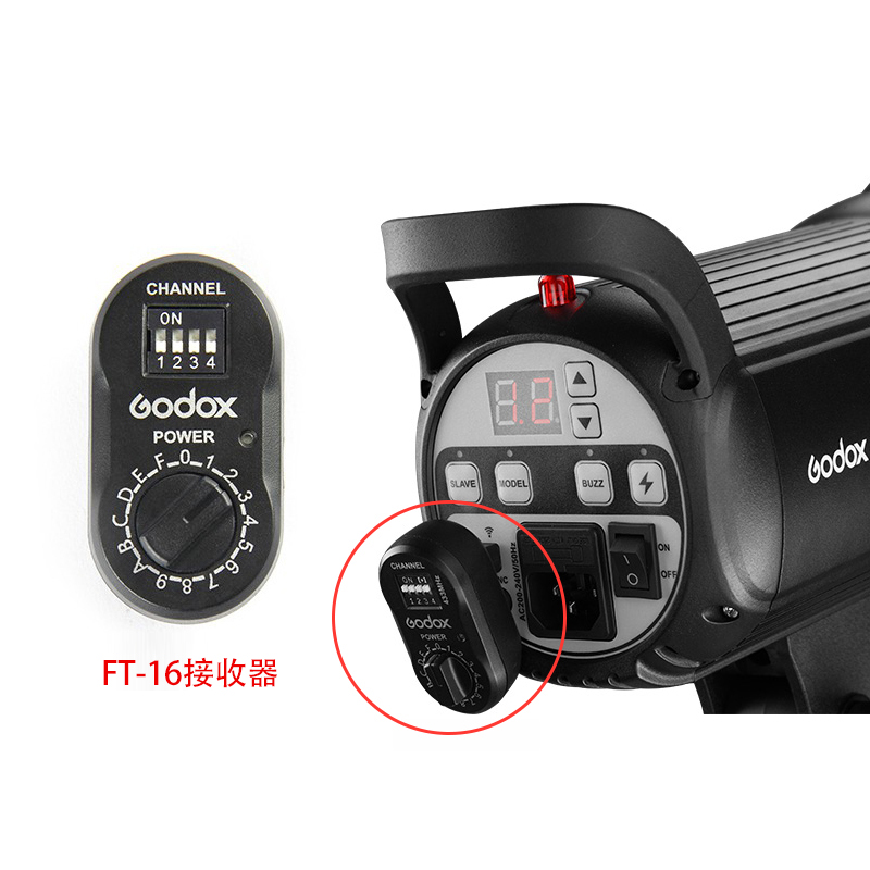 Godox神牛威客FTR-16单接收器引闪器 闪光灯无线遥控USB口FT-16接 - 图2