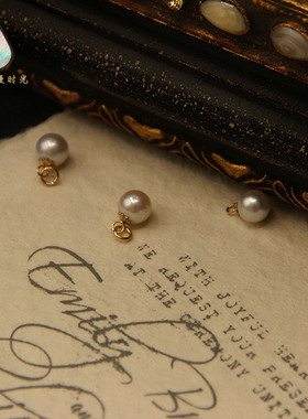 珍珠吊坠强光花瓣包金防过敏项链