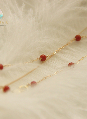 天然南红玛瑙手链满红基础搭扣款