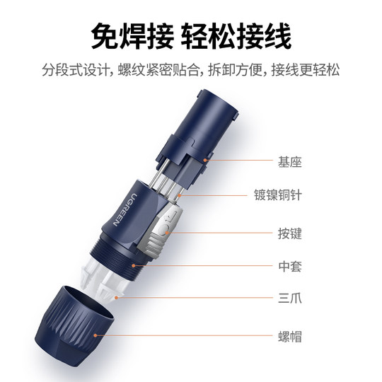 Greenlink solderless ohm head audio plug